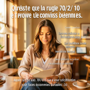 Carnet de budget ouvert avec stylo et calculatrice pour gérer son budget mensuel avec la règle 70/20/10