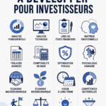 Femme d'affaires concentrée examinant des graphiques d'investissement.