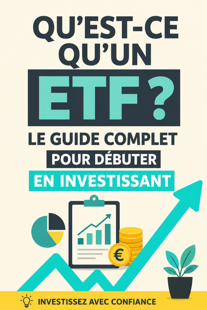 Illustration d'un investissement avec des ETF, représentant la diversification du patrimoine financier.