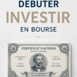 Femme souriante lissant des graphes boursiers sur son ordinateur, symbolisant l'investissement en bourse.