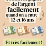 Un adolescent souriant comptant de l'argent en jouant à un jeu éducatif.