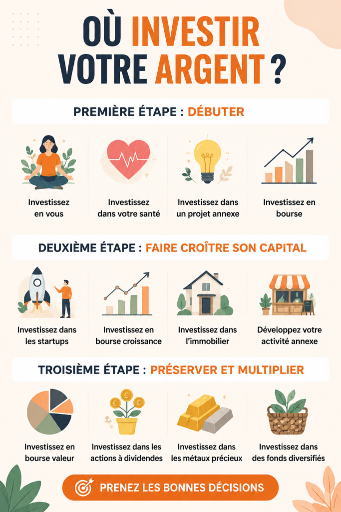 Femme souriante consultant des options d'investissement sur un ordinateur portable.