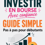 Une femme souriante regardant un graphique boursier, symbolisant la confiance dans l'investissement.