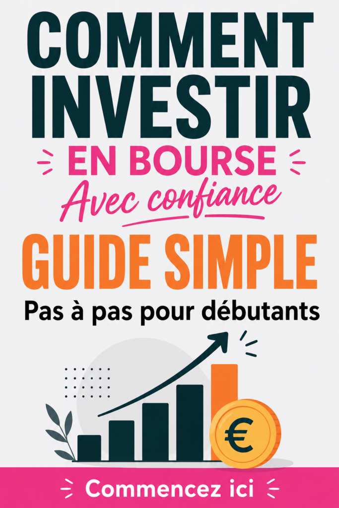 Une femme souriante regardant un graphique boursier, symbolisant la confiance dans l'investissement.