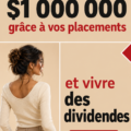 Femme heureuse examinant ses investissements pour vivre de ses dividendes.
