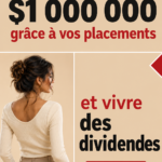 Femme heureuse examinant ses investissements pour vivre de ses dividendes.