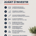 Une sélection de 8 livres sur l'investissement sur une table en bois, avec une tasse de café à côté.