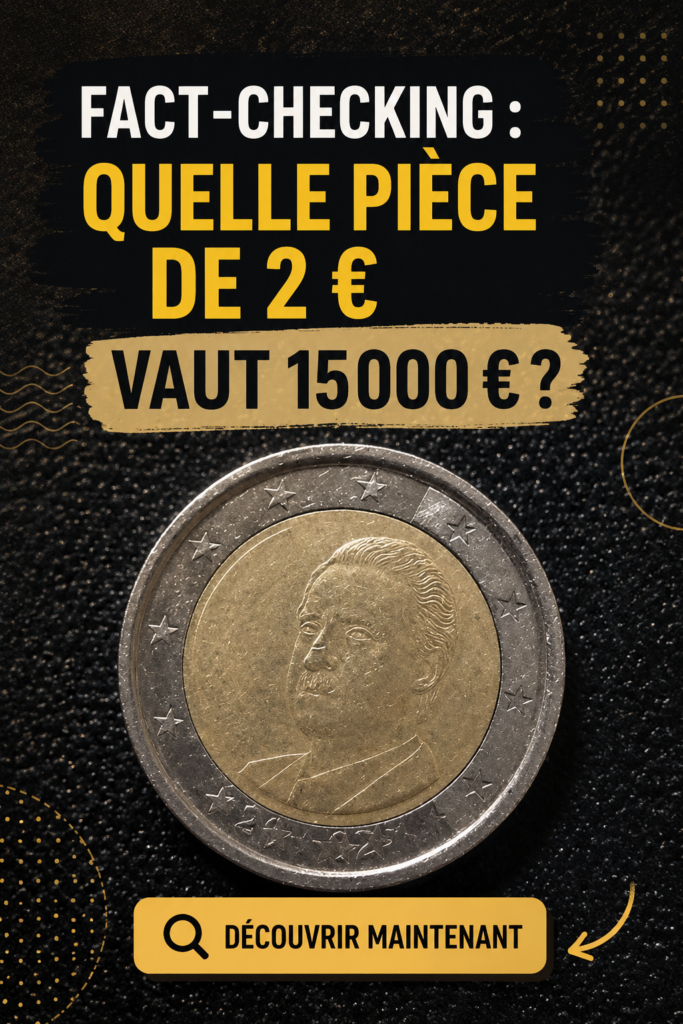 Image d'une pièce de 2 euros rare qui pourrait valoir jusqu'à 15 000 euros.