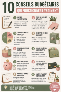 Femme analysant un budget sur son ordinateur, entourée de fournitures financières.