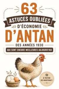 Une folle de conseils écologiques des années 30 affichés sur un tableau vintage.