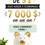 Femme souriante consultant son budget avec une tasse de café à la main