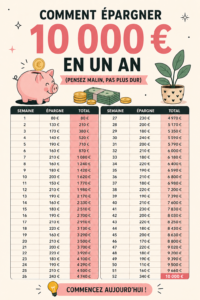 Femme souriante regardant ses économies avec un carnet de budget à la main.