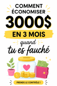 Femme souriante consultant ses finances pour économiser 3000 € en trois mois.