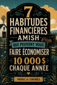 Infographie sur les habitudes d'épargne inspirées des Amish