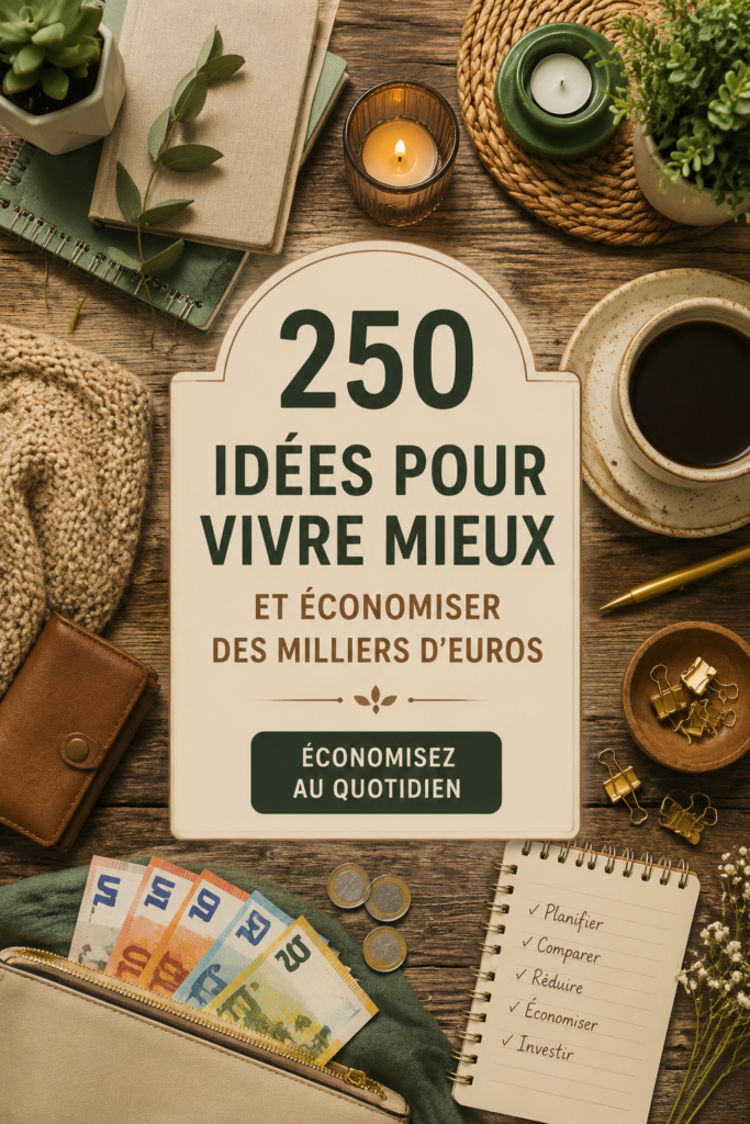 Image représentant des idées d'économie au quotidien pour un style de vie frugal.