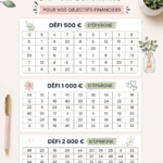 Un tableau d'épargne sur 52 semaines illustrant des objectifs financiers.