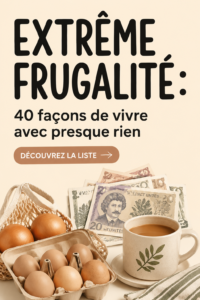 Une femme souriante proposant des astuces pour vivre frugalement.
