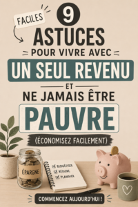 Une femme réfléchissant à la gestion de son budget familial avec des notes et un ordinateur.
