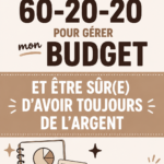 Un tableau représentant la méthode du budget 60-20-20 pour la gestion financière