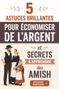 Aperçu d'un style de vie Amish avec un marché artisanal et des produits locaux en vente.