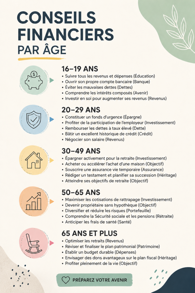 Un groupe de femmes en discussion sur des conseils financiers adaptés à leur âge