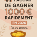 Femme souriante tenant une liasse de billets, illustrant des moyens de gagner de l'argent rapidement.