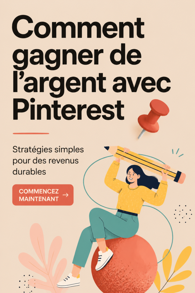 Une femme utilise Pinterest sur son ordinateur pour créer des idées de monétisation.