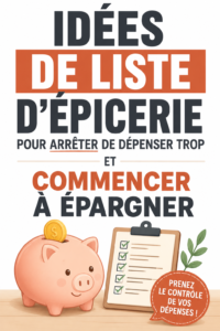 Femme tenant une liste de courses dans un supermarché, cherchant à économiser de l'argent.