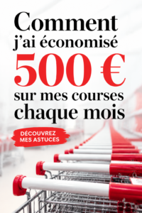 Illustration d'une femme vérifiant son budget alimentaire avec une liste de courses