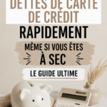 Femme consultant ses finances pour rembourser ses dettes de carte de crédit