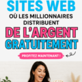 Plateformes internet montrant des opportunités de gains d'argent gratuits