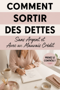 Femme examinant des documents financiers avec une tasse de café, représentant la gestion des dettes.