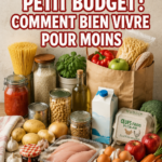 Une femme souriante profitant d'un moment paisible dans une jolie décoration à petit budget, représentant une vie épanouissante.