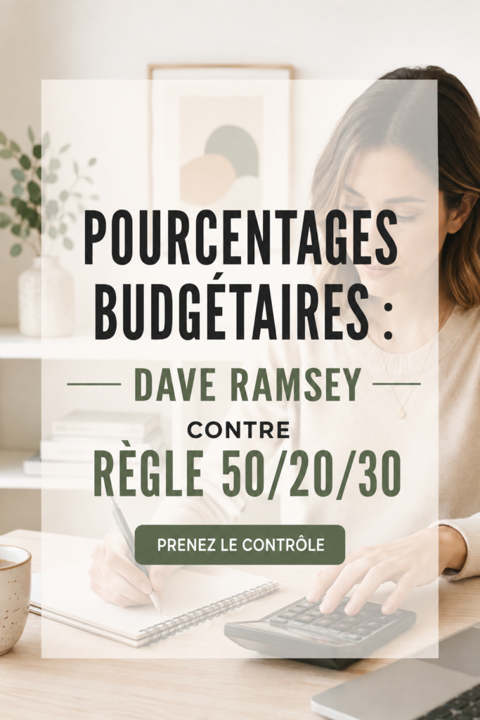 Deux méthodes de budget : Dave Ramsey et 50/20/30