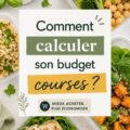 Femme utilisant une calculatrice pour établir son budget courses