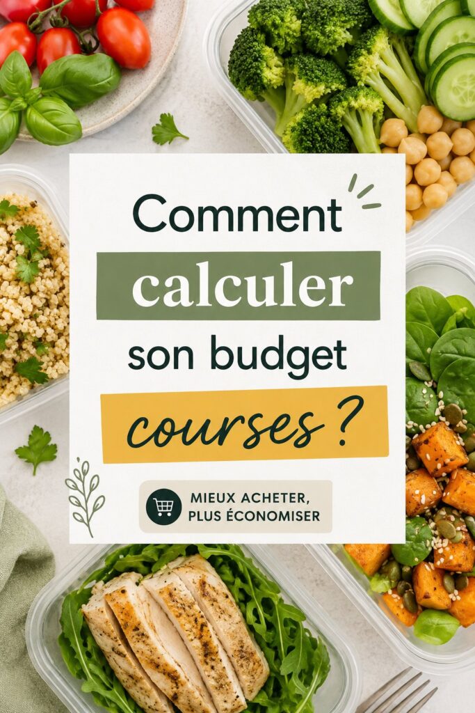 Femme utilisant une calculatrice pour établir son budget courses