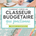 Image d'un classeur de budget ouvert avec des notes et des stylos, illustrant la gestion financière personnelle.