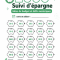 Image d'une femme souriante examinant son budget pour économiser 2000 dollars.