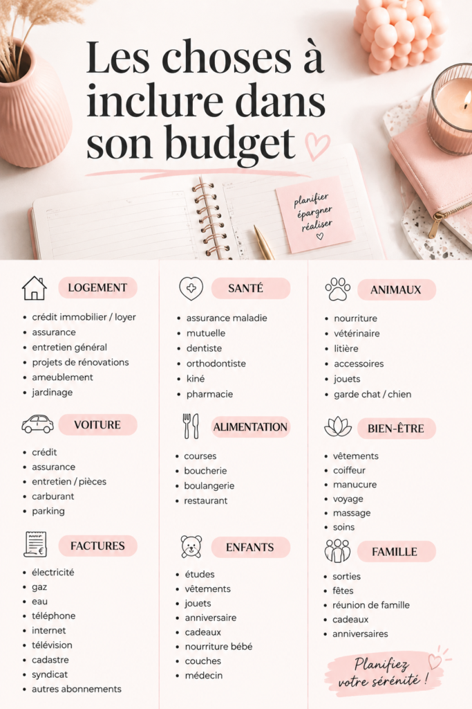 Femme planifiant son budget avec des notes et un crayon