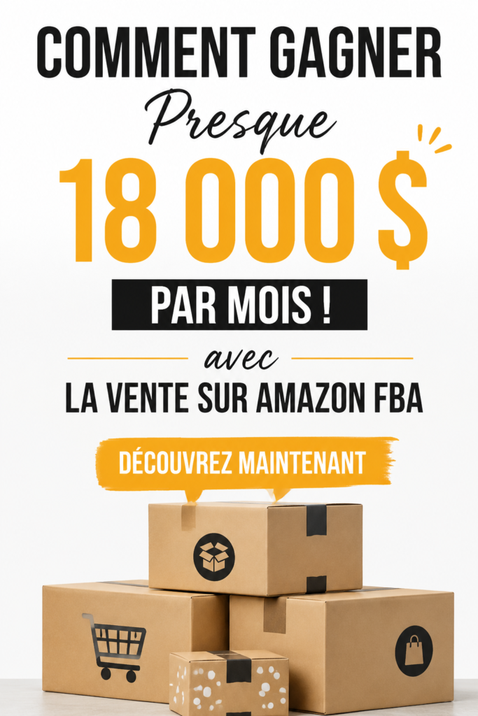 Illustration d'une femme utilisant un ordinateur pour gérer son business Amazon FBA.