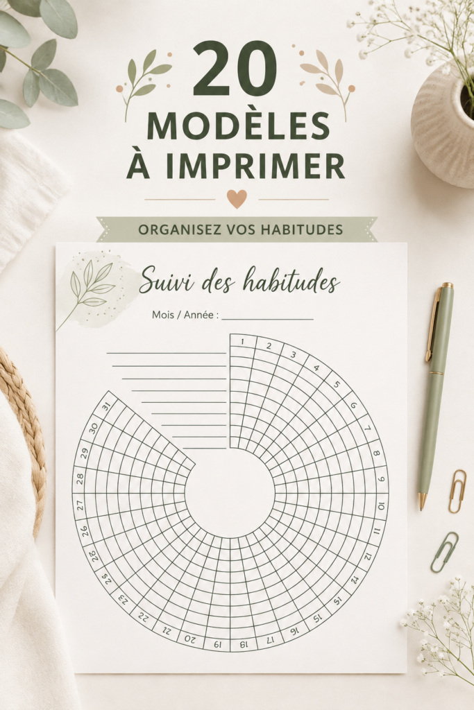 Des imprimables colorés et pratiques pour optimiser son quotidien