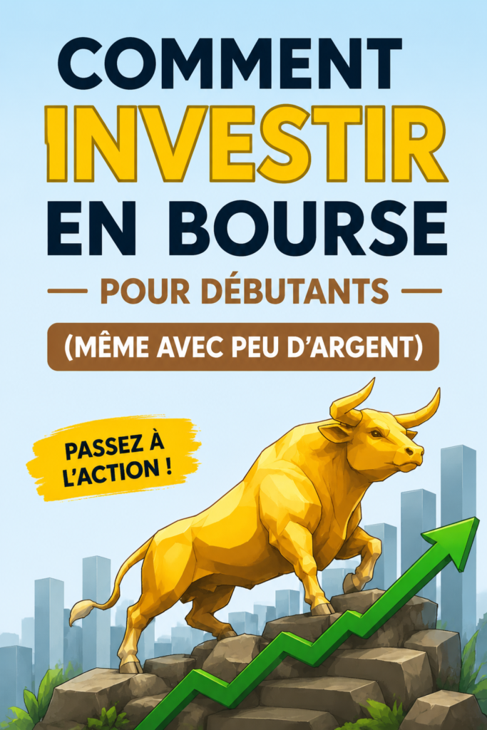 Illustration d'une femme se renseignant sur l'investissement en bourse avec un ordinateur