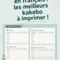 Un exemple de modèle de kakebo imprimable sur un bureau