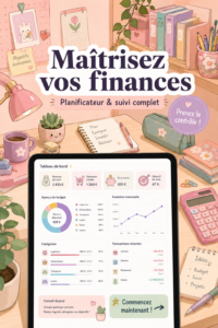 Femme souriante utilisant un ordinateur pour gérer son budget