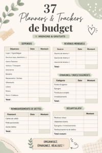 Modèles de planificateurs de budget colorés et pratiques pour gérer ses finances