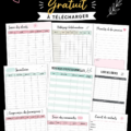 Modèles gratuits de planners d'entreprise sur fond clair