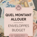 Femme souriante examinant ses enveloppes budgétaires pour mieux gérer ses finances