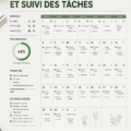 Une capture d'écran d'un template de planning quotidien dans Notion.