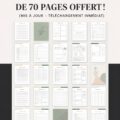 Un planner business disponible gratuitement avec des feuilles pour organiser vos tâches et projets.