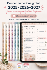 Planner digital coloré pour une meilleure organisation des finances personnelles.